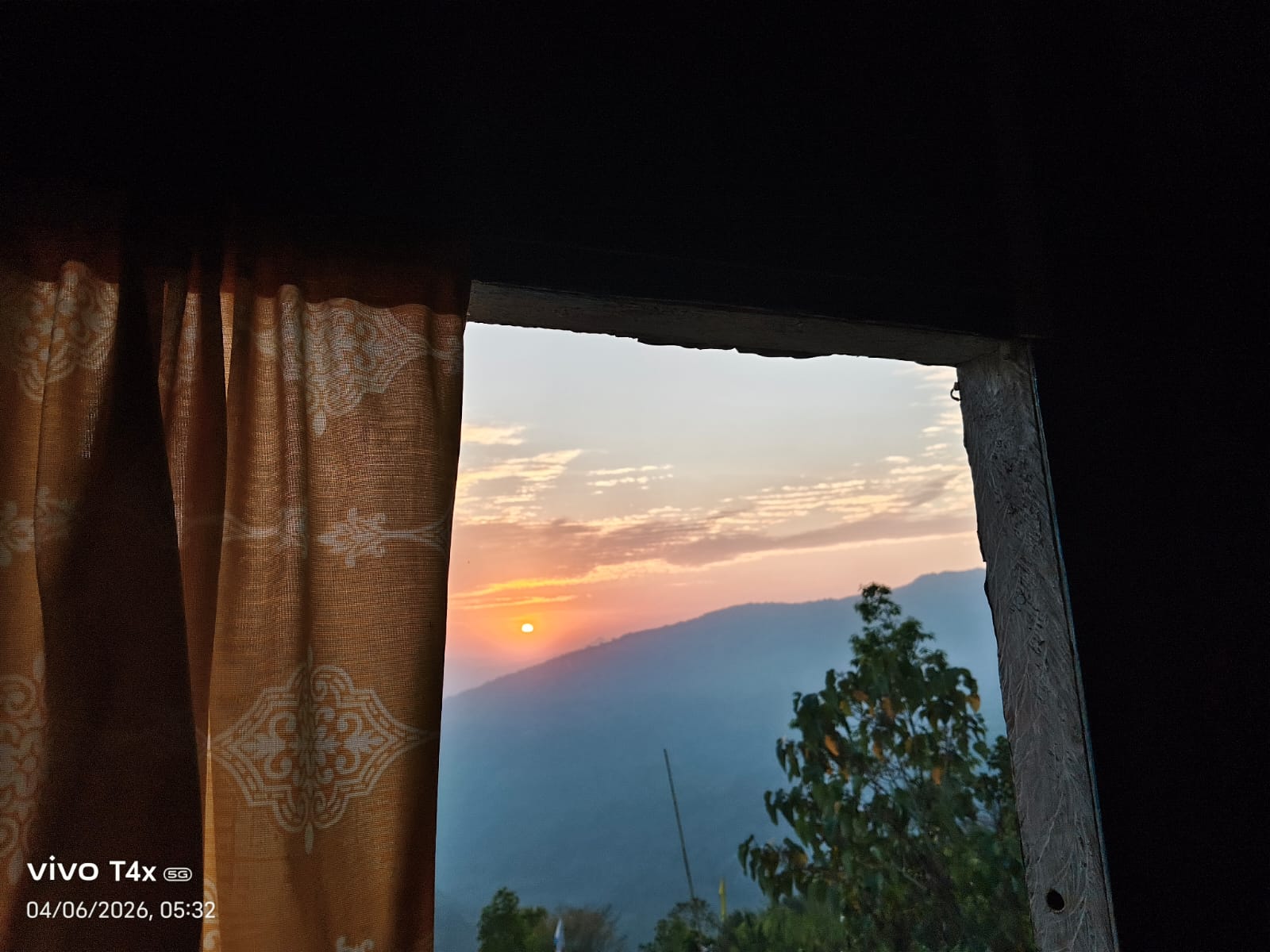 Sunrise seen from the room